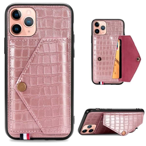 Skal med Korthållare - iPhone 11 Pro Max Brun