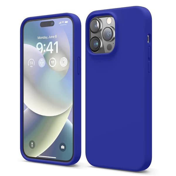 iPhone 14 Pro - Tunt & Smidigt Skyddsskal i Silikon Svart
