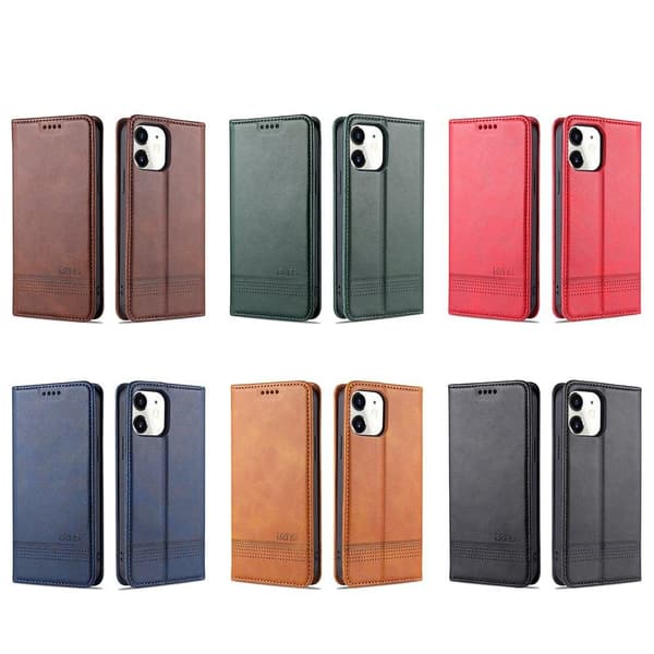 iPhone 12 - Plånboksfodral (AZNS) Svart