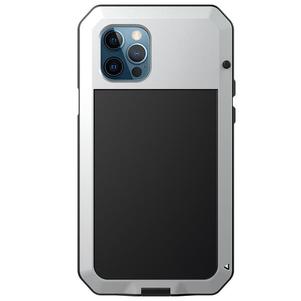 iPhone 12 Mini - Kraftfullt HEAVY DUTY Aluminiumskal Silver