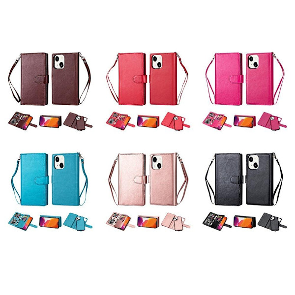 iPhone 13 Mini - 9-Kort Plånboksfodral Svart