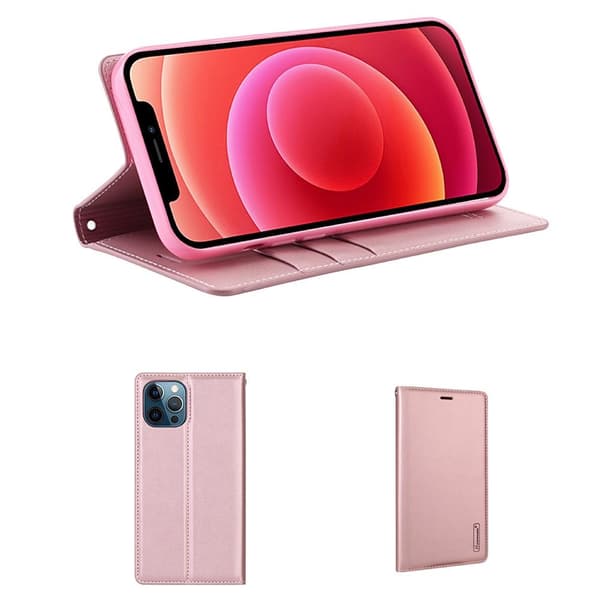 iPhone 13 Pro - Hanman Plånboksfodral Roséguld