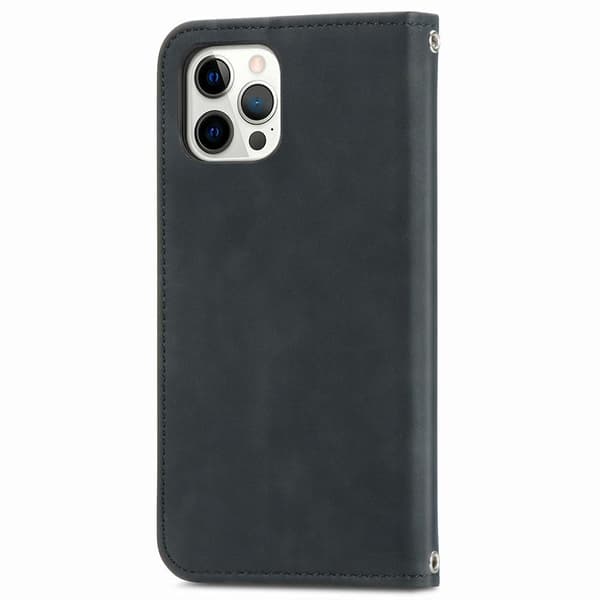 iPhone 12 Pro Max - Exklusivt FLOVEME Plånboksfodral Svart