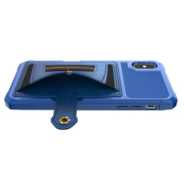 iPhone XS Max - Exklusivt Skyddsskal med Kortfack Röd