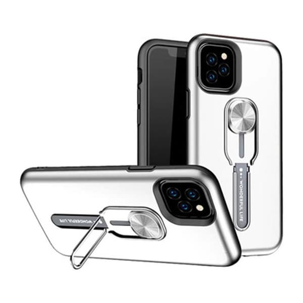 iPhone 12 Pro Max - Elegant Skal med Hållare Svart