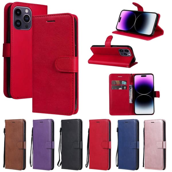 iPhone 14 Pro Max - Effektfullt Stilsäkert Plånboksfodral Svart