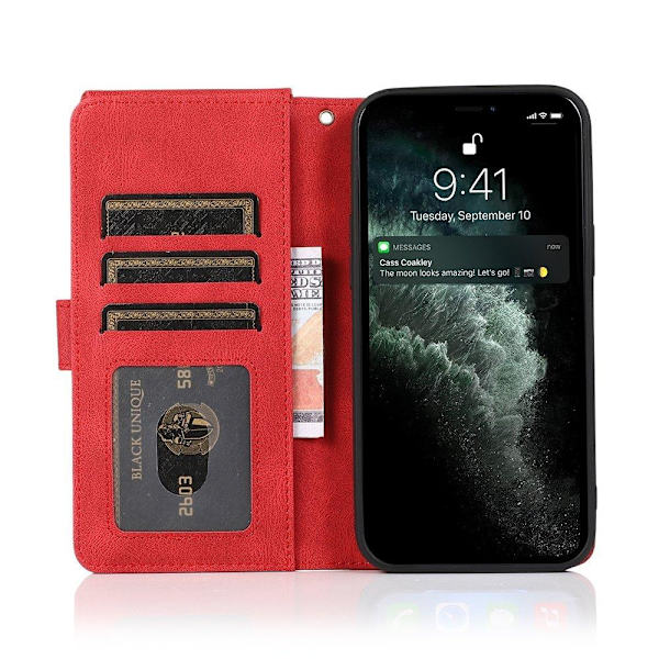 iPhone 12 Pro - Stilsäkert Plånboksfodral Svart