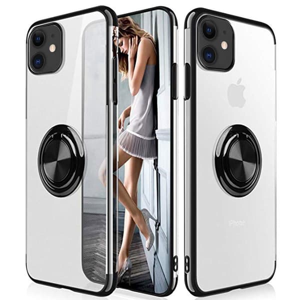 iPhone 12 Mini - Stilrent Skyddsskal med Ringhållare Svart