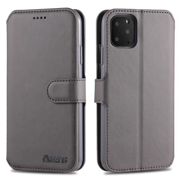 iPhone 11 Pro - Skyddande Azns Plånboksfodral Svart