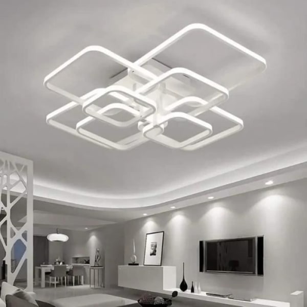 DELAVEEK Modern 8-huvud LED-taklampa i aluminium, 114W, Cool White 6500K för hall, sovrum, kök Vardagsrum
