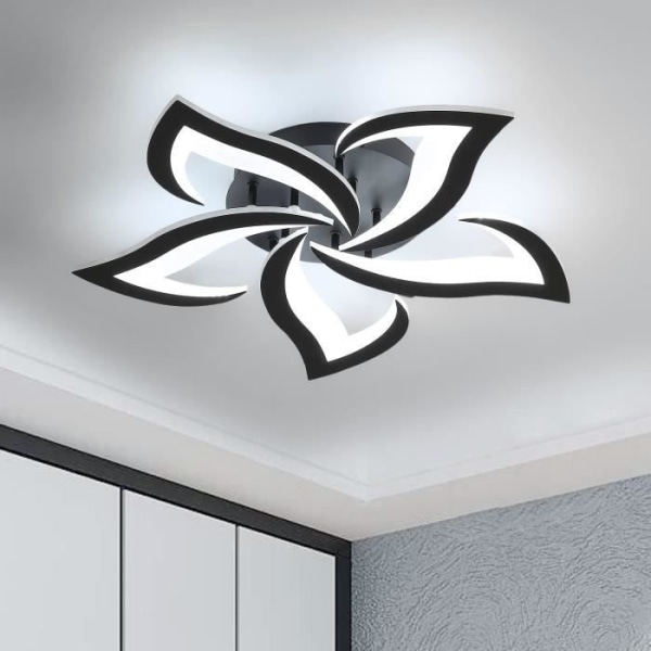 DELAVEEK Taklampa, Modern LED-taklampa, 60W Creative Petals Design 6000K för Vardagsrum Sovrum Arbetsrum Kök Matsal