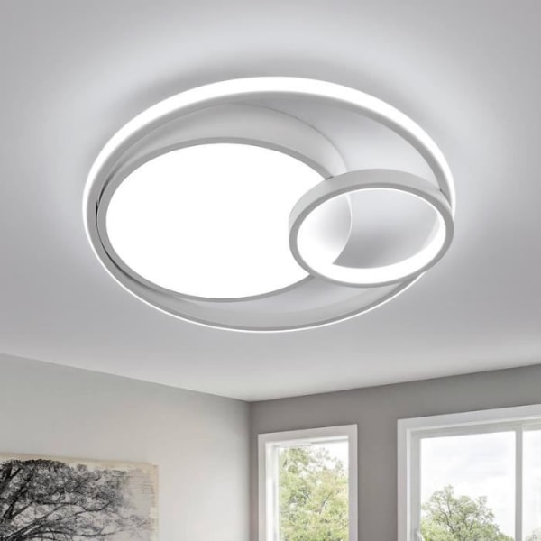 DELAVEEK LED-taklampa 50W Tricolor 3 Circles Temperatur, för vardagsrum, arbetsrum, sovrum