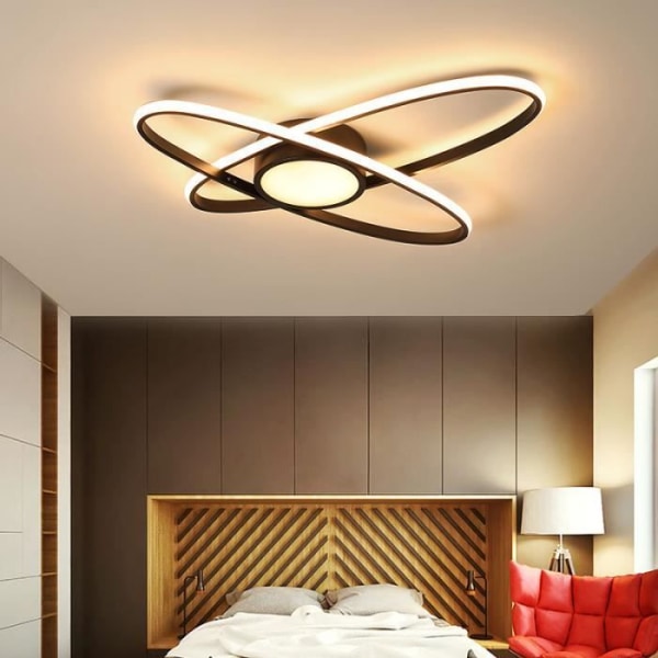 DELAVEEK Modern LED-taklampa 75W Dimbar med fjärrkontroll Ljuskronalampa för vardagsrum, sovrum, kök