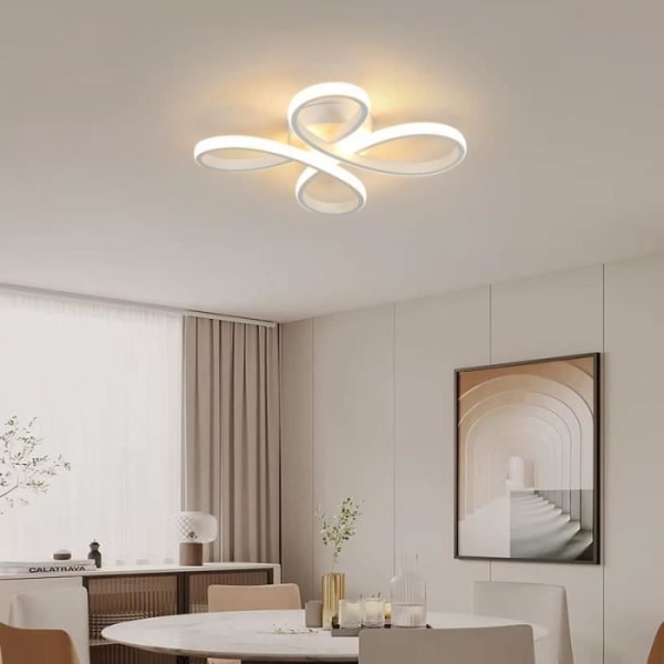 DELAVEEK Modern LED-taklampa 30W 3500LM för vardagsrum, sovrum, kök matsal, varmvit, 3500K