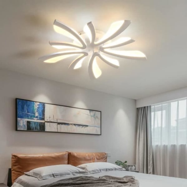 DELAVEEK Modern Creative LED-taklampa 48W för kontor, sovrum, vardagsrum, matsal, hall, varmt ljus 3000K