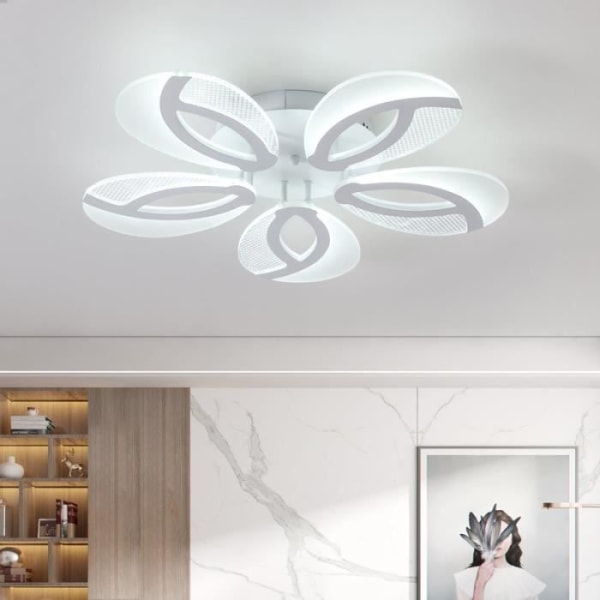 DELAVEEK LED-taklampa 60W Modern Cool White 6000K ljusarmatur för showroom, vardagsrum och sovrum