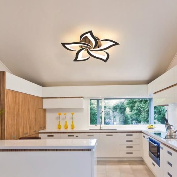 DELAVEEK LED-takljus Dimbar 60W med fjärrkontroll Creative Petals Design för vardagsrum, sovrum, matsal