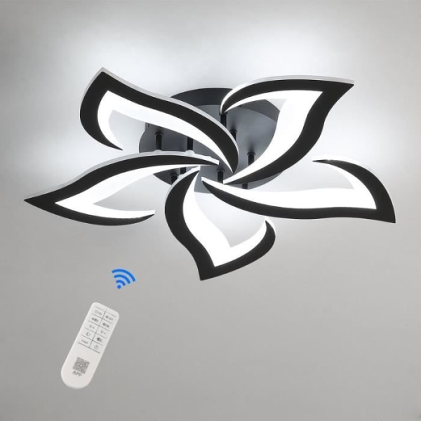 DELAVEEK LED-takljus Dimbar 60W med fjärrkontroll Creative Petals Design för vardagsrum, sovrum, matsal