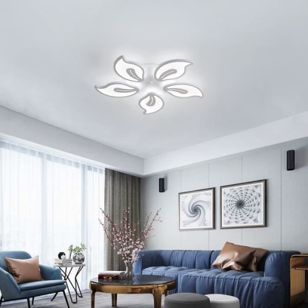 Modern Petal LED-taklampa 50W 4500LM, dimbar fjärrkontroll för vardagsrum, matsal, sovrum