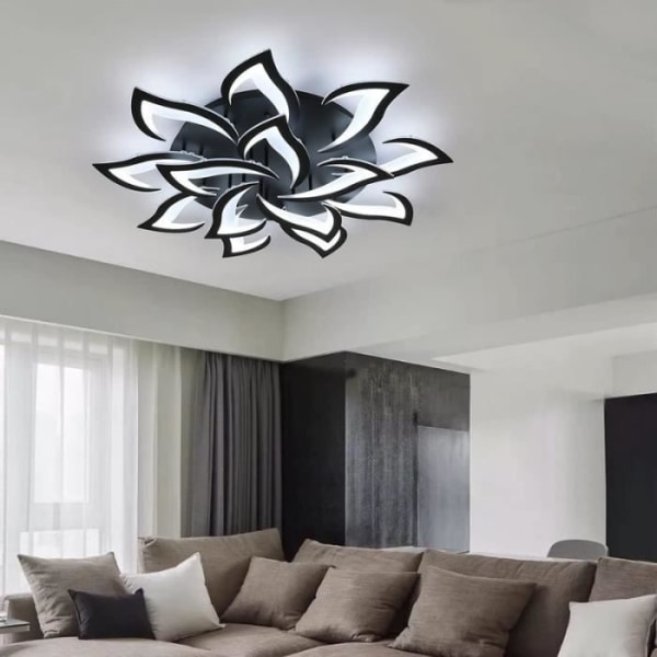 DELAVEEK Taklampa, överdimensionerad LED-taklampa för vardagsrummet Sovrum 100W Dimbar med fjärrkontroll 14 huvuden vardagsrumsljuskrona