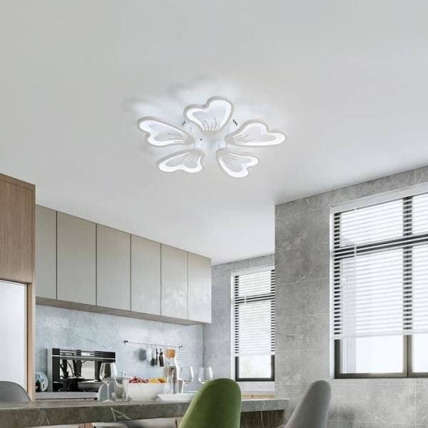Taklampa, 60W Modern LED-taklampa Dimbar med fjärrkontroll Designer ljuskrona för vardagsrummet i sovrummet
