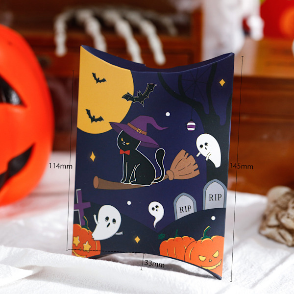 Halloween Godisask Halloween Pumpa Spöke Mönster Godis Lollipop Väska Presentförpackning Väska Godisväska Grossist Section C Halloween Box 4