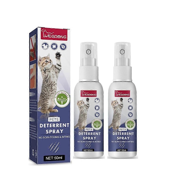 2 st Kattspray Avskräckande, Bitter Träningshjälp Katt & Reptåligt Möbelskydd För Att Hålla Borta - Inomhus Och Utomhus GS