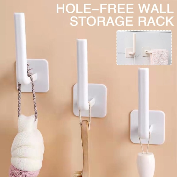 1/2/4 st Punch-Free Hattställ â€‹Krokar Set Hushåll Vattentät Vägg Hängare för Sovrum Hem 4pcs