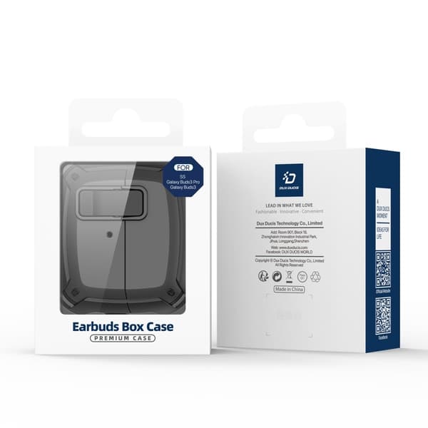DUX DUCIS til Samsung Galaxy Buds3 Pro Buds3 etui med krog - sort