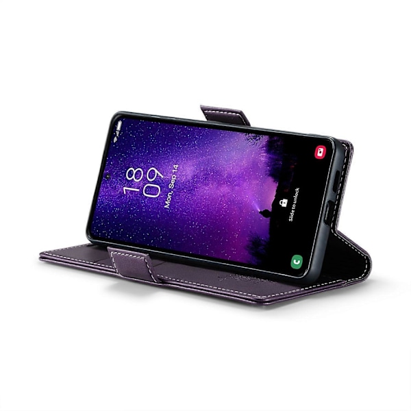 Mobilfodral för Samsung Galaxy S24 FE CASEME 023-serien RFID-blockerande glänsande stativ GS