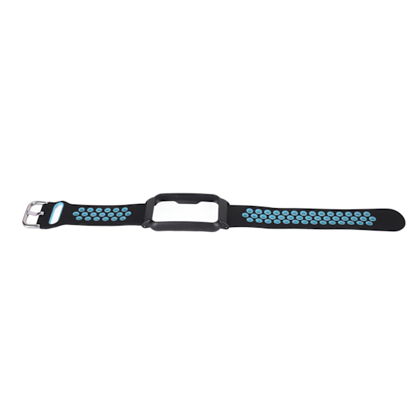 20mm Silikonarmband för Smartwatch Mjukt Andningsbart Snyggt Bekvämt Lätt för OPPO FREE Svart Blå + Svart Skal[C]  GS