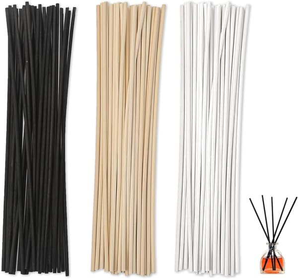 300 stk. rørpinner til duftdiffuser, pinner til diffusere, erstatningspinner til diffuser, duftpinner, basepåfyll til kontordiffusere og hjem (03cm*18cm)