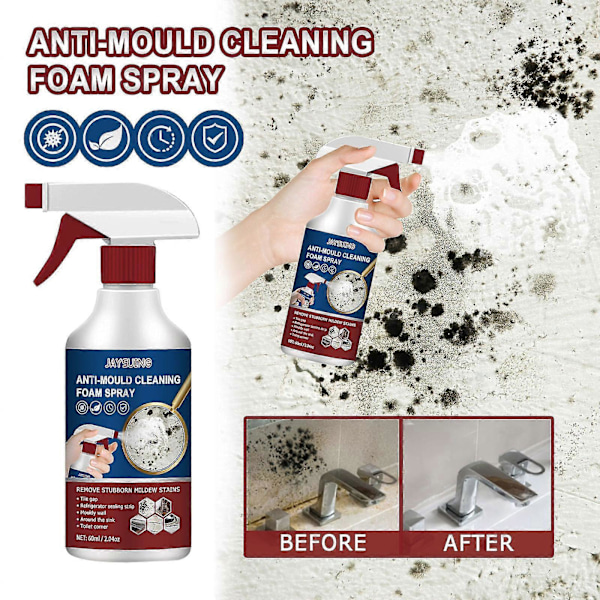 Anti-mögel Spray, Mögelrengörare, Anti-mögel Rengöringsskum, Kraftfullt Multipurpose Skumrengöringsmedel, Tar Bort Fläckar Från Väggar, Kakel, Silikon S
