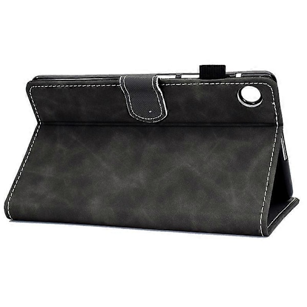 PU Läderfodral för Samsung Galaxy Tab A9, Kortplatsställ Tabletskydd med Pennhållare GS Black