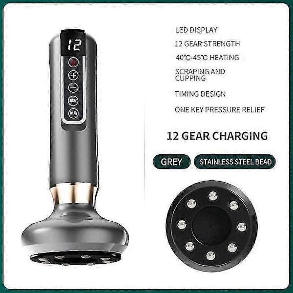 Elektrisk Massar Vakuum Sug Guasha Anti Celluliter Skrapa Infraröd Massa Terapi (2 Enheter) 12 level *steel bead China