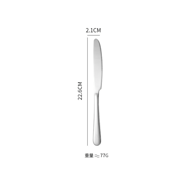 1010 Rostfritt Stål Bordsvagn Western Mat Kniv Och Gaffel Sked Kaffe Sked Blandning Sked Kaka Shovel Hotell Stek Kniv Och Gaffelskedräkt Dinner Knife