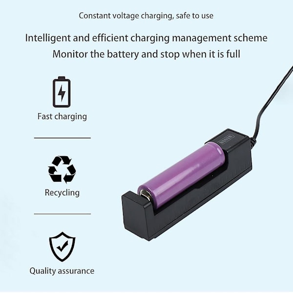 18650 Batteriladdare Universal 3.7V Uppladdningsbart Li-ion Batteri För GS
