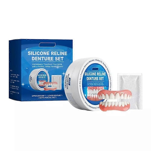 Silikon Protes Relining Kit Mjukt Säkert Och Hållbart Protes Silikon Relining Kit Bekvämt Och Fast Omedelbar Tand GS