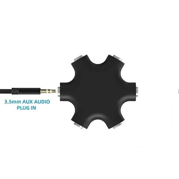 1 till 5 ljudsplitter 3,5 mm ljudrouter separator enhetsadapter patchkabel splitter