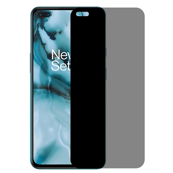 Silkscreentryckt Anti-spion Härdat Glasskydd för OnePlus Nord, Full Lim Full Skärmtäckning GS