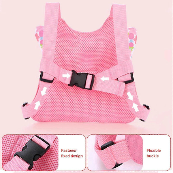 Baby Reins, 3 i 1 Baby Gåsele, Anti-förlorad Toddler Reins Handledslänk med Lås och 1,5m Bungee Remmar Länk, för 1-3 År Pink