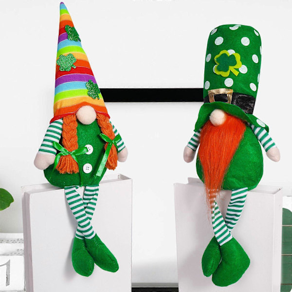 Sateenkaarikääpiöt Pehmolelut Hahmo Juhlakoristeisiin Pyhän Patrickin päivän irlantilainen festivaali Ruotsalainen Tonttu Tonttulelu Lahja GS womens pointed hat