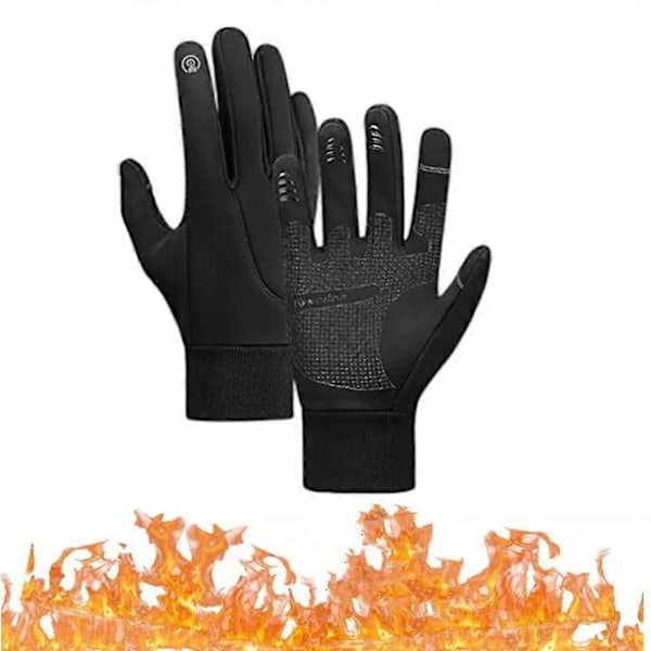 Handskar, Premium Thermo Handskar, Unisex Vinter Varma Pekskärmshandskar black M
