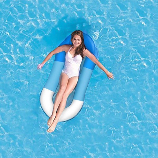 Nirvana Luftmadrass Vattenhängmatta Uppblåsbar Solstol Vattensäng Flytande Aqua Lounge Poolmadrass för Simbassäng, 16084 cm GS