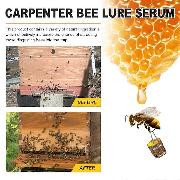Bee Bait Bee Swarm Commander Lockbete Bisvärm Fångare Lockbete Bikupa Fälla Kit Biodlare Verktyg Biodling Bisvärm Lockbete Bi-attraherande Bete GS
