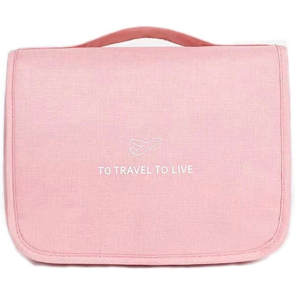 Multifunktionell Portabel Rese Necessär Kosmetisk Sminkväska Necessärfodral Tvätt Organizer (rosa-2)