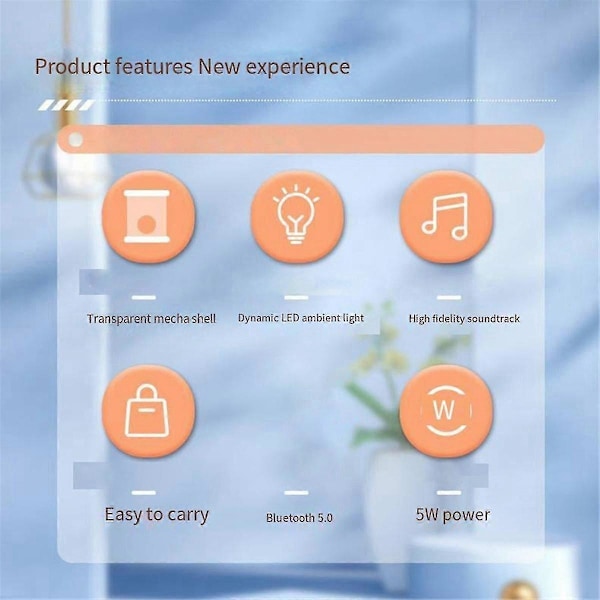 2025 Liten Mecha Bluetooth-högtalare Utomhus Hemhögtalare Transparent Mecha