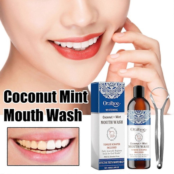 Oralhoe Munvatten Djuprengöring Oral Fräscha Tänder 100Ml * Tongue Scraper