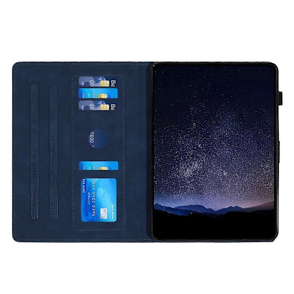 Läderfodral för iPad Mini/ Mini 2/ Mini 3/ Mini 4/ Mini (2019) 7,9 tum Byggklossar Präglat Tablet Skydd GS Blue