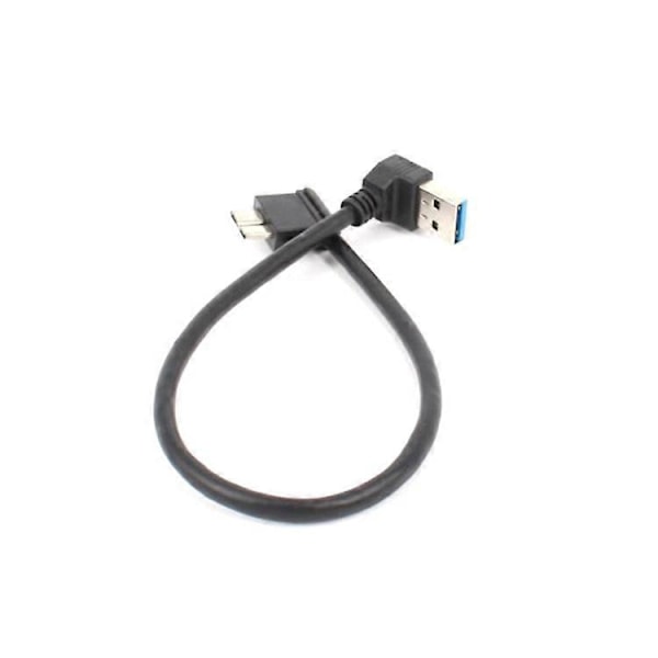 2 st USB 3.0 Övre Vinkel Hane till Micro USB 3.0 Vinkel Laddnings- och Datakabel, Kabellängd: 27cm GS Not Specified